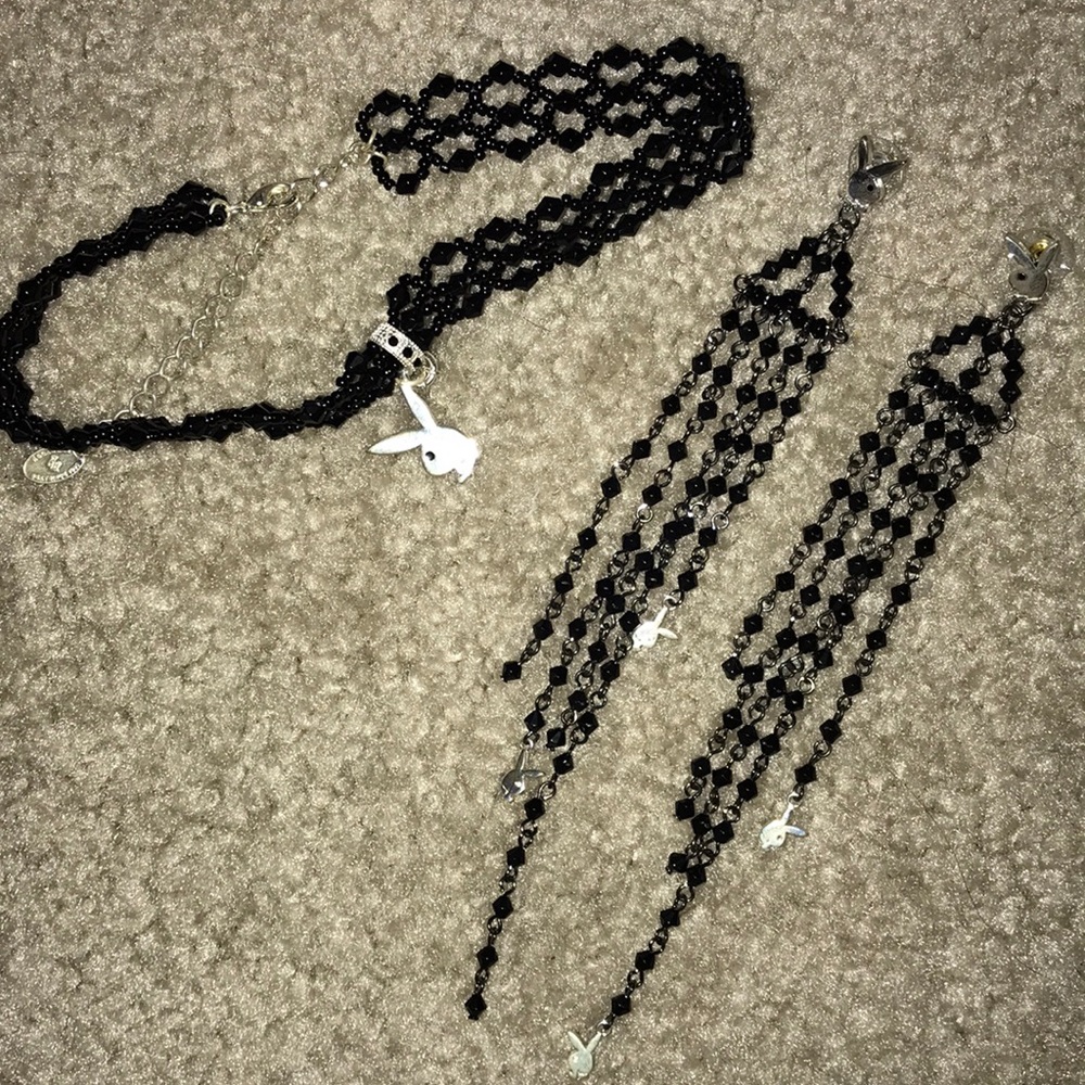 Playboy necklace and earrings